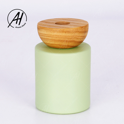 Bộ quà tặng Home Green Glass Chai Reed Diffuser 150ml Que mây trắng