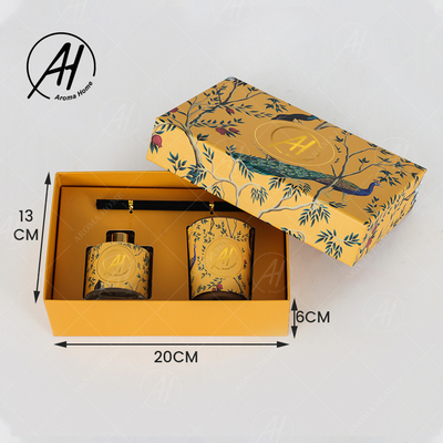 AROMA HOME Luxury Reed Diffuser Tinh dầu tự nhiên Làm mát không khí Bộ quà tặng nến thơm