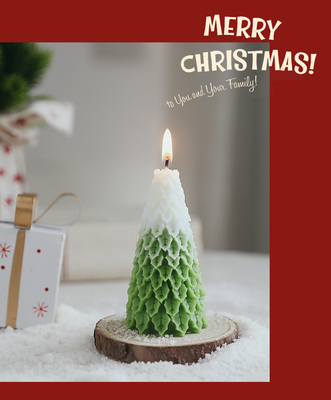 AROMA HOME Bán buôn Hình dạng cây Giáng sinh sang trọng Hình dạng nến thơm sáp đậu nành mới lạ
