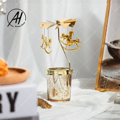 Nến sáp đậu nành xoay bằng sắt rèn kiểu Mỹ hiện đại