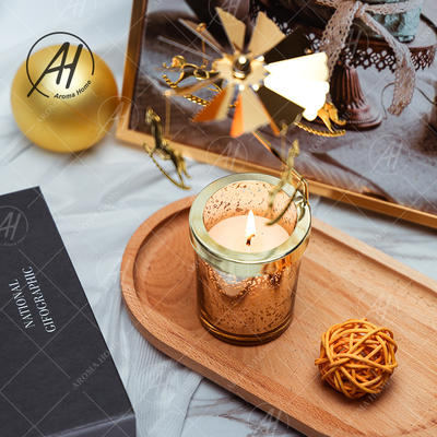 Số lượng lớn lọ thủy tinh Nến thơm xoay Đèn ngựa nước kiệu Aroma Home Candle