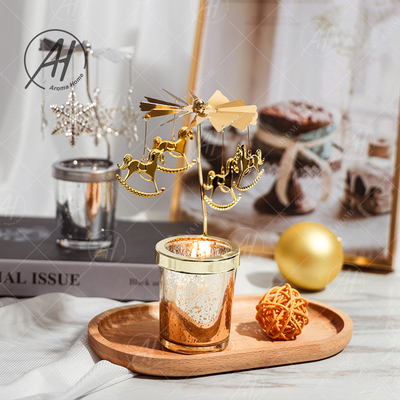 Số lượng lớn lọ thủy tinh Nến thơm xoay Đèn ngựa nước kiệu Aroma Home Candle