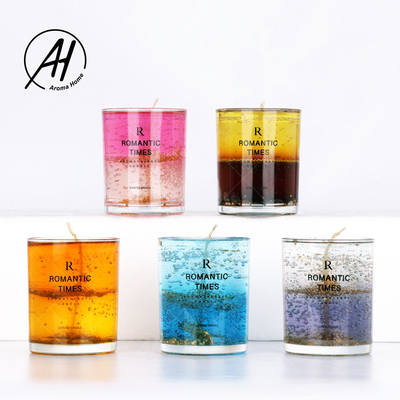 Phong cách phổ biến Hộp quà tặng hương liệu tùy chỉnh Real Flower Jelly Cup Wax