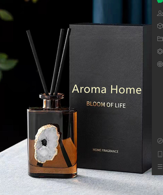 Bộ khuếch tán tinh dầu cây sậy AROMA HOME Amber Crystal 180ml cho phòng ngủ