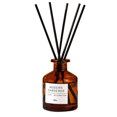 Chai thủy tinh tùy chỉnh Trang trí nội thất Khách sạn Scent Reed Diffuser 50ML