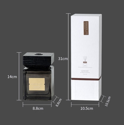 Square Luxury Black Glass Home Fragrance Reed Diffuser 500ml cho ngày lễ