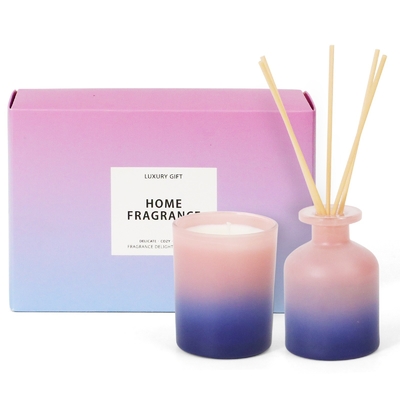Còn hàng Handmade Custom Pink Gradient Color Bộ quà tặng nến thơm trang trí