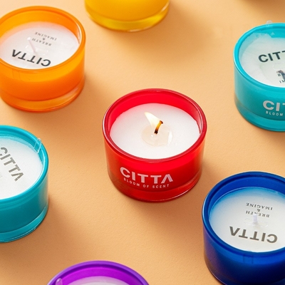 Luxury Soy Wax D Opamine Hộp quà tặng Thủy tinh trang trí đầy màu sắc Nến thơm 7 cái