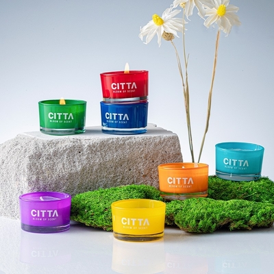 Luxury Soy Wax D Opamine Hộp quà tặng Thủy tinh trang trí đầy màu sắc Nến thơm 7 cái