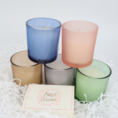 2022 Aroma Home Đơn giản đầy màu sắc Thủy tinh Sáp thơm Nến thơm