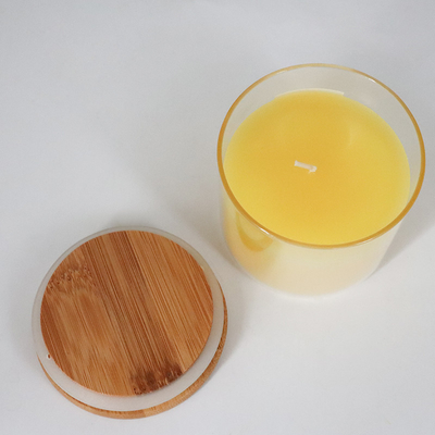 2022 Aroma Home Sang trọng Thủy tinh đầy màu sắc Sáp đậu nành Nến thơm có nắp gỗ