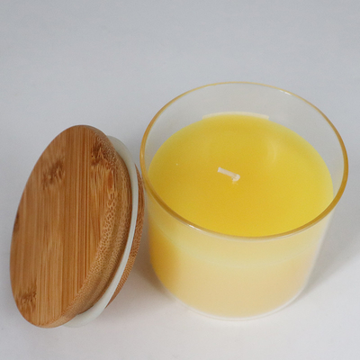 2022 Aroma Home Sang trọng Thủy tinh đầy màu sắc Sáp đậu nành Nến thơm có nắp gỗ