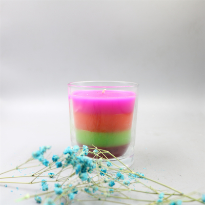 Hương thơm Trang chủ đầy màu sắc Lớp Gradient Sáp thơm Parafin nến