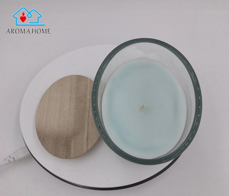 Kính hình bầu dục màu xanh Nến sả ngoài trời lớn cho bọ