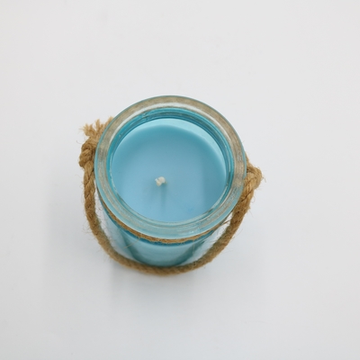 Nến thủy tinh có hương thơm tùy chỉnh Aroma Home Blue với sợi dây 8oz