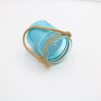 Nến thủy tinh có hương thơm tùy chỉnh Aroma Home Blue với sợi dây 8oz