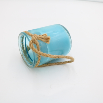 Nến thủy tinh có hương thơm tùy chỉnh Aroma Home Blue với sợi dây 8oz