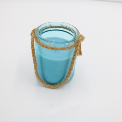 Nến thủy tinh có hương thơm tùy chỉnh Aroma Home Blue với sợi dây 8oz