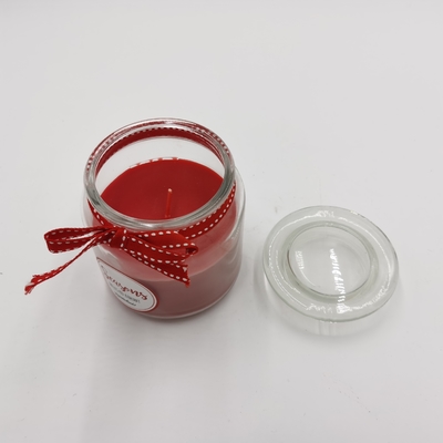 Cá nhân hóa màu đỏ Parafin Sáp ánh sáng nến Mason cho Giáng sinh