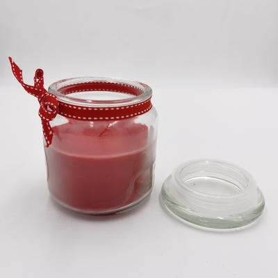 Cá nhân hóa màu đỏ Parafin Sáp ánh sáng nến Mason cho Giáng sinh