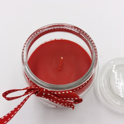Cá nhân hóa màu đỏ Parafin Sáp ánh sáng nến Mason cho Giáng sinh