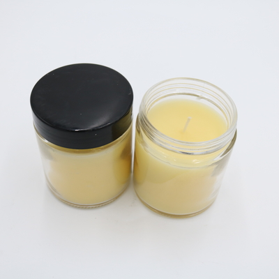 Lemon Verbena Lọ thủy tinh vàng Nến thơm Tay đổ nến đậu nành có nắp đen