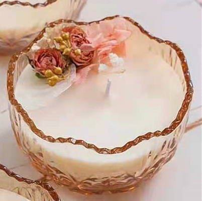Sáp đậu nành Thủ công Nến thơm 10 Oz Lọ nến với trang trí hoa khô