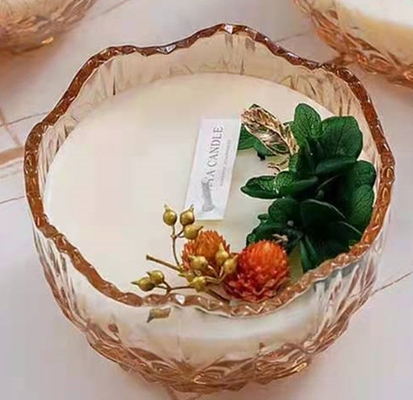 Sáp đậu nành Thủ công Nến thơm 10 Oz Lọ nến với trang trí hoa khô