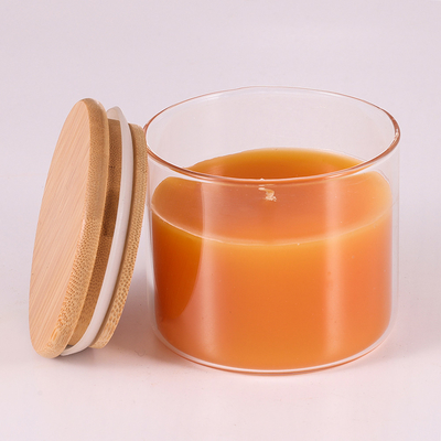 Nến thơm hương thơm bằng sáp Parafin tự nhiên 220G có nắp đậy bằng tre