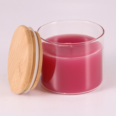 Nến thơm hương thơm bằng sáp Parafin tự nhiên 220G có nắp đậy bằng tre