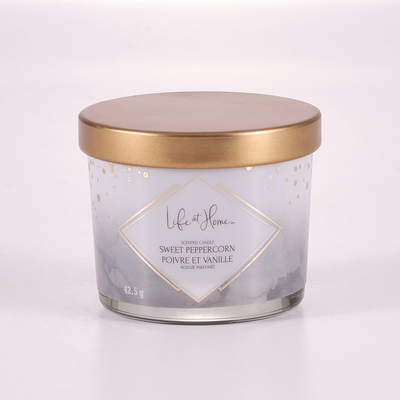 In tùy chỉnh MSDS Mini 1.6oz Lọ đựng nến thủy tinh có hương thơm Cocktail có nắp kim loại