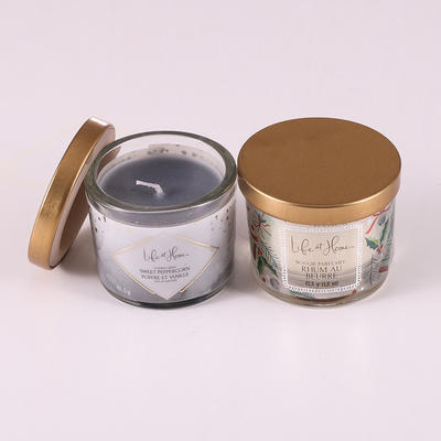 In tùy chỉnh MSDS Mini 1.6oz Lọ đựng nến thủy tinh có hương thơm Cocktail có nắp kim loại