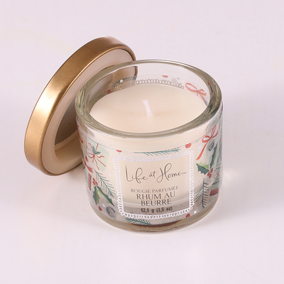 In tùy chỉnh MSDS Mini 1.6oz Lọ đựng nến thủy tinh có hương thơm Cocktail có nắp kim loại