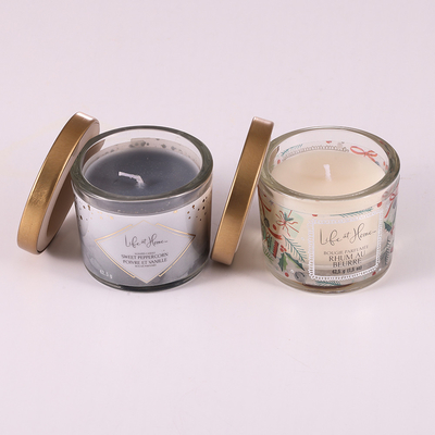 In tùy chỉnh MSDS Mini 1.6oz Lọ đựng nến thủy tinh có hương thơm Cocktail có nắp kim loại