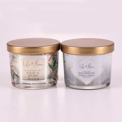 In tùy chỉnh MSDS Mini 1.6oz Lọ đựng nến thủy tinh có hương thơm Cocktail có nắp kim loại