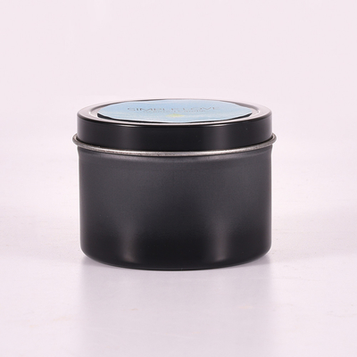 OEM 2 Oz tái chế mờ đen thiếc có thể nến cho phòng ngủ