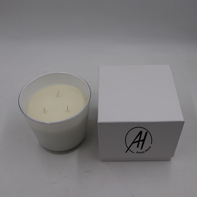 3 Wick Lọ thủy tinh lớn màu trắng Hộp đựng nến thơm 24oz cho nhà