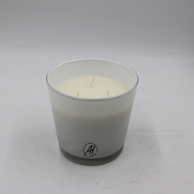 3 Wick Lọ thủy tinh lớn màu trắng Hộp đựng nến thơm 24oz cho nhà