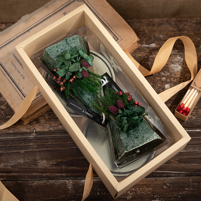 Tùy chỉnh Nến thơm Xmas Giáng sinh Cây thông Noel Bộ quà tặng 2pk