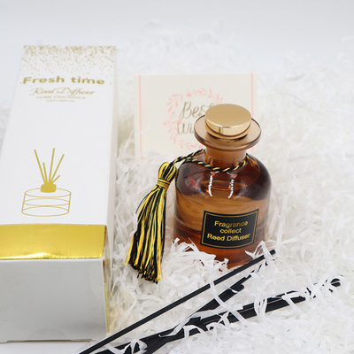 Bộ khuếch tán Aroma Reed 126ml Bộ quà tặng sang trọng trong chai màu nâu cho hương thơm gia đình