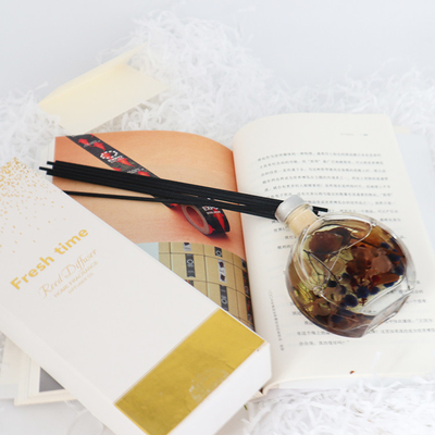 Bộ khuếch tán Aroma Reed Bộ quà tặng sang trọng 100ml với hoa khô màu nâu