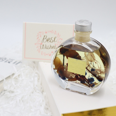 Bộ khuếch tán Aroma Reed Bộ quà tặng sang trọng 100ml với hoa khô màu nâu