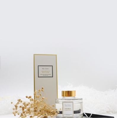 Bộ khuếch tán Aroma Reed Chai tròn 126ml Bộ quà tặng sang trọng có nắp vàng
