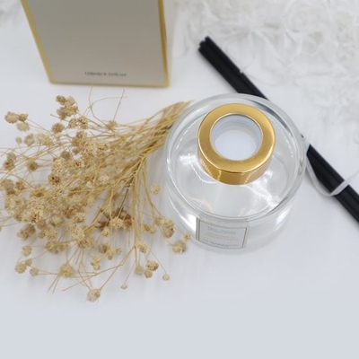 Bộ khuếch tán Aroma Reed Chai tròn 126ml Bộ quà tặng sang trọng có nắp vàng
