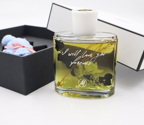 Bộ khuếch tán Aroma Reed Chai vuông 180ml Bộ quà tặng sang trọng với hộp trắng