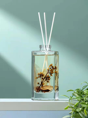 Bộ khuếch tán Aroma Reed Nước hoa vuông 150ml Bộ quà tặng sang trọng với hoa khô