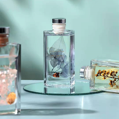 Bộ khuếch tán Aroma Reed Nước hoa vuông 150ml Bộ quà tặng sang trọng với hoa khô