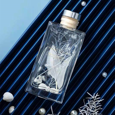 Bộ khuếch tán Aroma Reed Nước hoa vuông 150ml Bộ quà tặng sang trọng với hoa khô