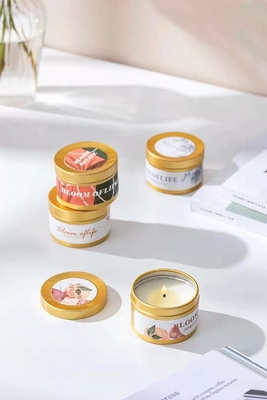 Aroma thơm Woodwick Thiếc có thể nến vàng đen cho du lịch