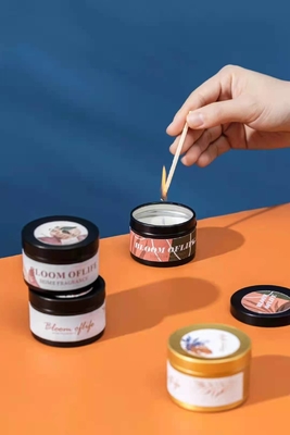Aroma thơm Woodwick Thiếc có thể nến vàng đen cho du lịch